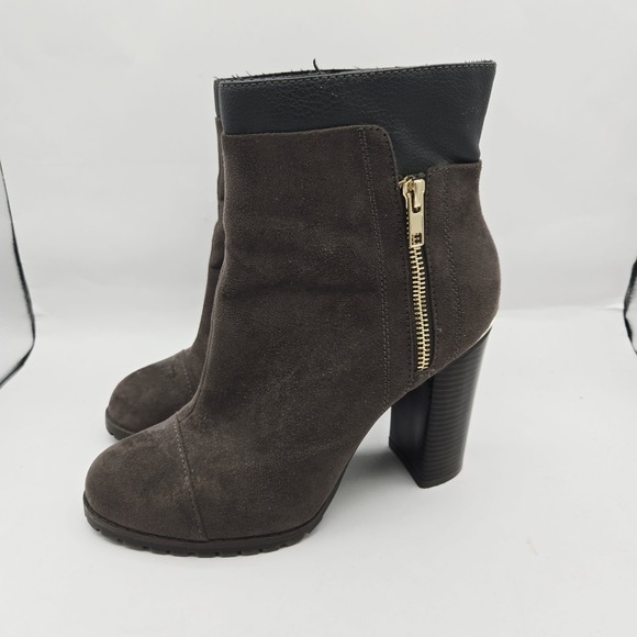 Juicy Couture Shoes - Juicy Couture Livia Boots Women's 7.5 Charcoal Gold Hardware Ankle Boots